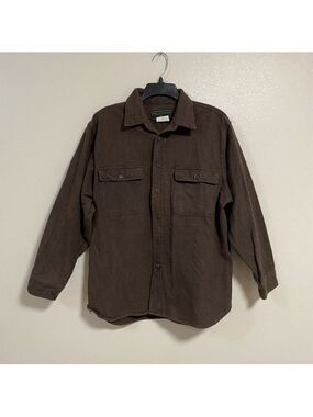 Field & Stream Shacket Men’s Size Medium Dark Brown Button up Shirt Jacket